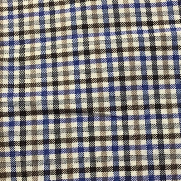 PAUL & Shark Yachting blue micro plaid button down shirt size 44 - Picture 6 of 9